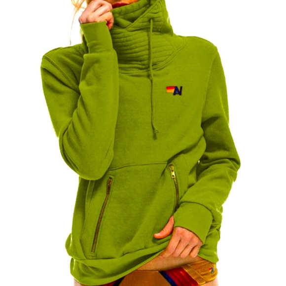 NWT Aviator Nation Ninja Hoodie in Jade Green S